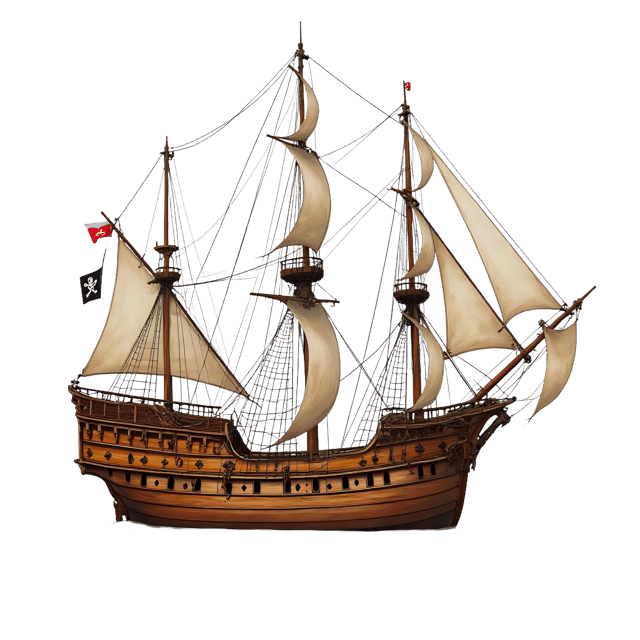 Free transparent PNG: Pirate Ship PNG Download  Classic Nautical Clipart for Kids, Games  Parties