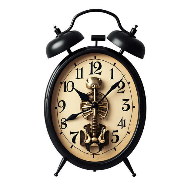 Free transparent PNG: Skeleton Clock PNG Clipart  Perfect for Timepiece Designs  Antique Themes