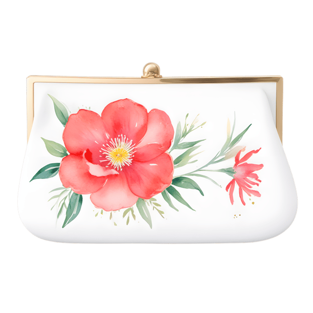 Free transparent PNG: Floral Clutch PNG with Transparent Background for Elegant Design Projects