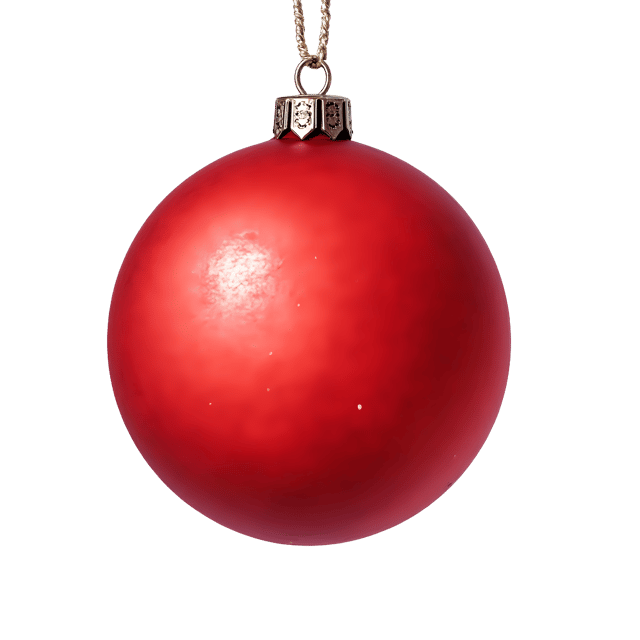Free transparent PNG: Red Glass Ornament with Metal Hook  Holiday Clipart, free transparent png download