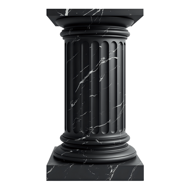 Free transparent PNG: Elegant Black Marble Column  Free PNG Download for Interior Design