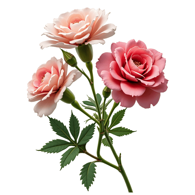 Free transparent PNG: Carnation and Rose Flowers PNG Clipart  Perfect for Floral Design  Decor