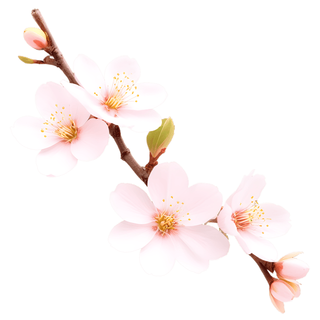 Free transparent PNG: Apricot Blossoms Morning Light PNG Illustration for Nursery and Decorative Use