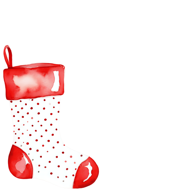 Free transparent PNG: Watercolor Christmas Stocking PNG – Transparent Background Illustration