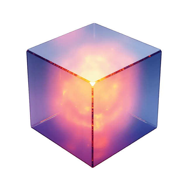 Free transparent PNG: Translucent Glowing Cube PNG Design for Modern and Creative Projects