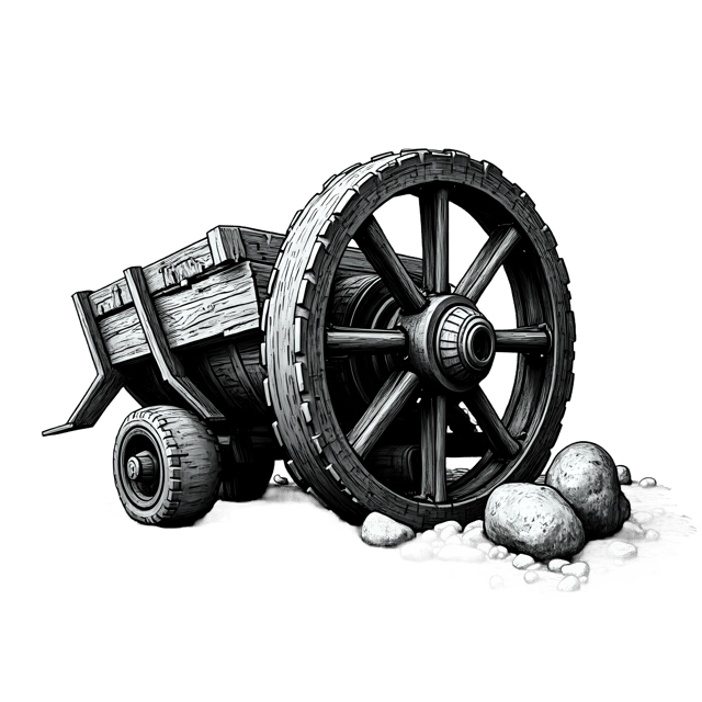 Free transparent PNG: Old Mining Cart Wheel  Historical Artifact Clipart, free transparent png download