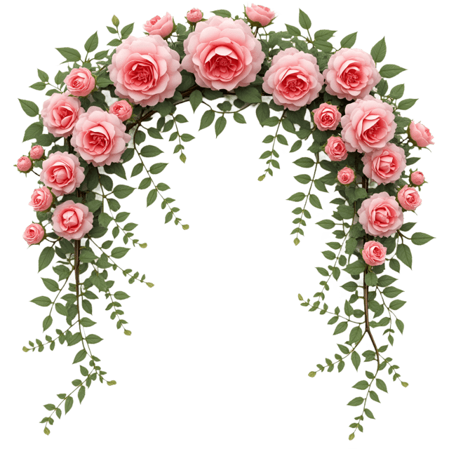 Free transparent PNG: Victorian Rose Garland  Elegant Floral Clipart, free high-quality png download