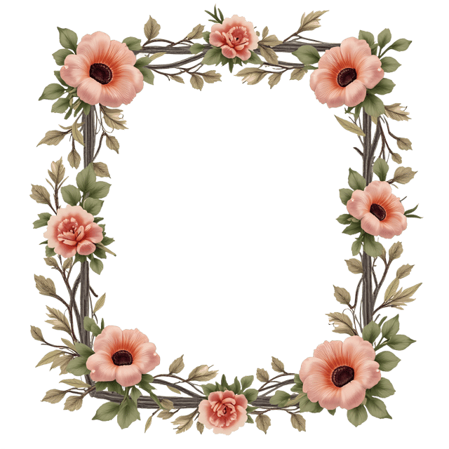 Free transparent PNG: Antique Floral Frame PNG Clipart  Perfect for Design Projects  Crafts