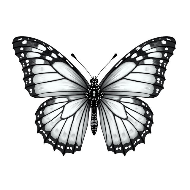 Free transparent PNG: Delicate Butterfly PNG with Intricate Wing Patterns on Transparent Background