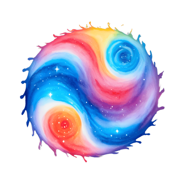 Free transparent PNG: Cosmic Swirl of Vivid Hues in Transparent PNG Format