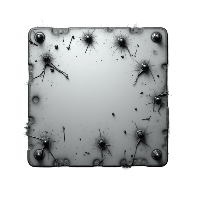 Free transparent PNG: Metal Plate with Bullet Dents PNG Clipart  Ideal for Industrial Design  Decor