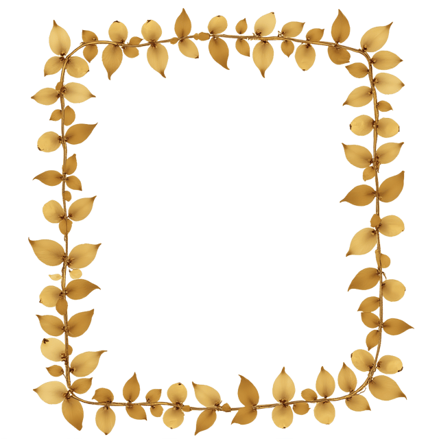 Free transparent PNG: Gold Leaf Frame PNG Clipart  Elegant Design Element for Art  Crafts