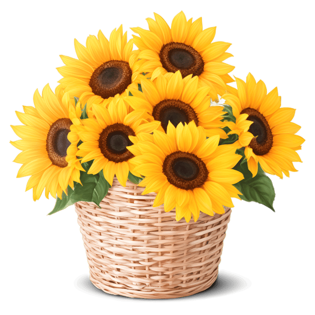Free transparent PNG: Sunflowers Bouquet PNG with Transparent Background for Floral Design