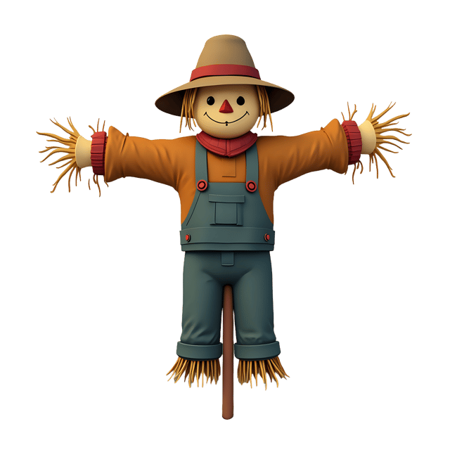 Free transparent PNG: Scarecrow in Foggy Cornfield  Farm Clipart, free downloadable png
