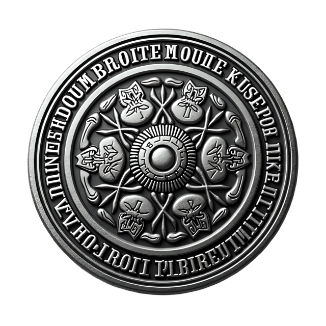 Free transparent PNG: Silver Talisman with Protective Runes and Symbols PNG