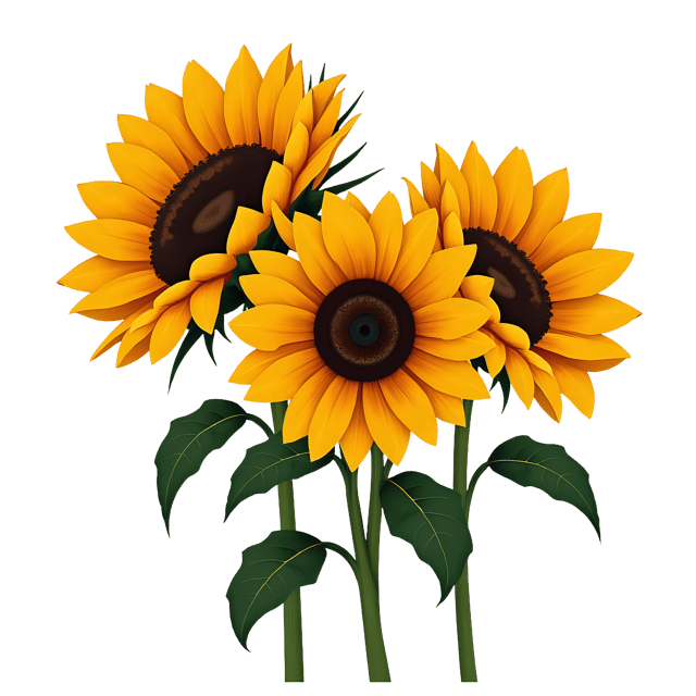 Free transparent PNG: Sunflowers PNG with Transparent Background for Floral Design and Art