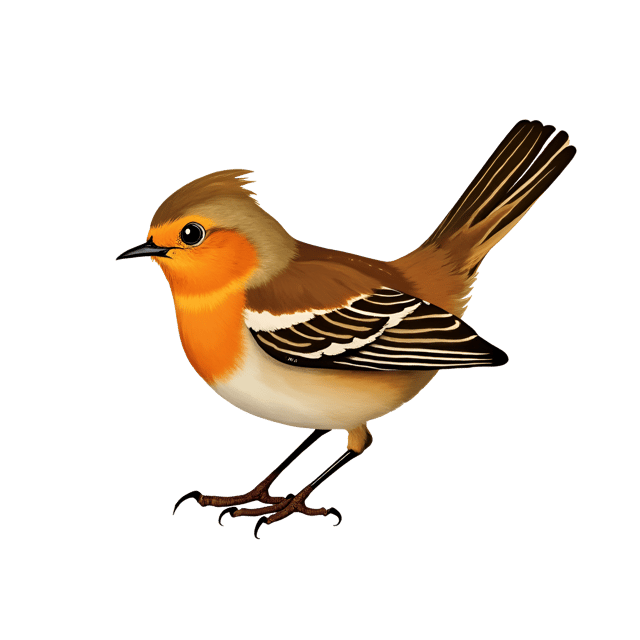 Free transparent PNG: Elegant Lapland Longspur Bird Illustration with Rusty Orange Plumage and Pointed Wings