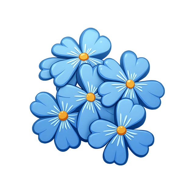 Free transparent PNG: Blue Forget-Me-Not Flower PNG with Transparent Background for Floral Design and Crafts