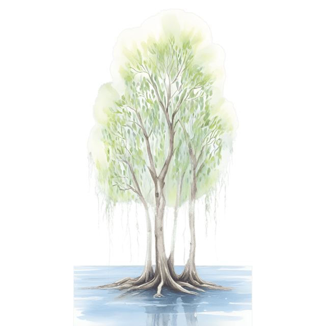 Free transparent PNG: Whispering Willows Water Reflection PNG for Nature Art and Decor