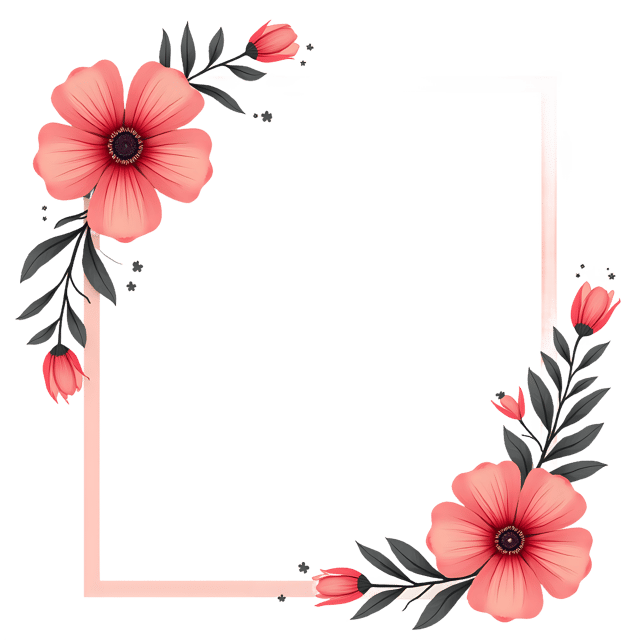 Free transparent PNG: Blank Floral Invitation  Free Downloadable PNG Clipart