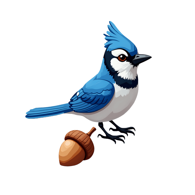 Free transparent PNG: Blue Jay Feather with Acorn Cap  Nature Clipart, free transparent png download