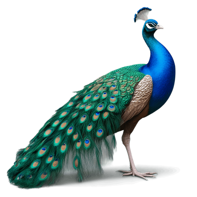 Free transparent PNG: Peacock Bird PNG with Transparent Background for Art and Design
