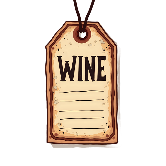 Free transparent PNG: Vintage Wine Tag  Faded Lettering Ephemera, free transparent png download