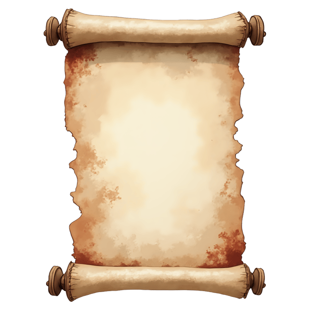 Free transparent PNG: Scroll with Stained Parchment  Free Downloadable PNG for Art Projects