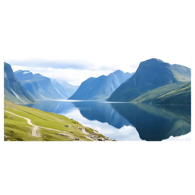Free transparent PNG: Fjord Landscape with Transparent Background PNG