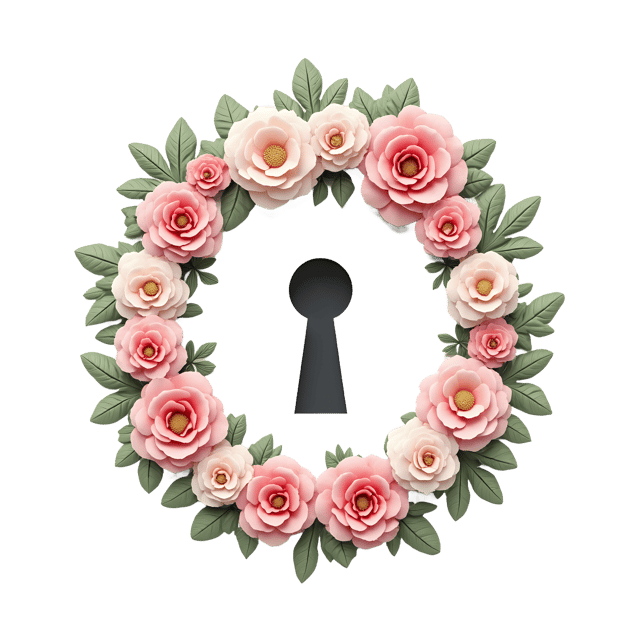 Free transparent PNG: Floral Keyhole Plate  Garden Decor Clipart, free png download