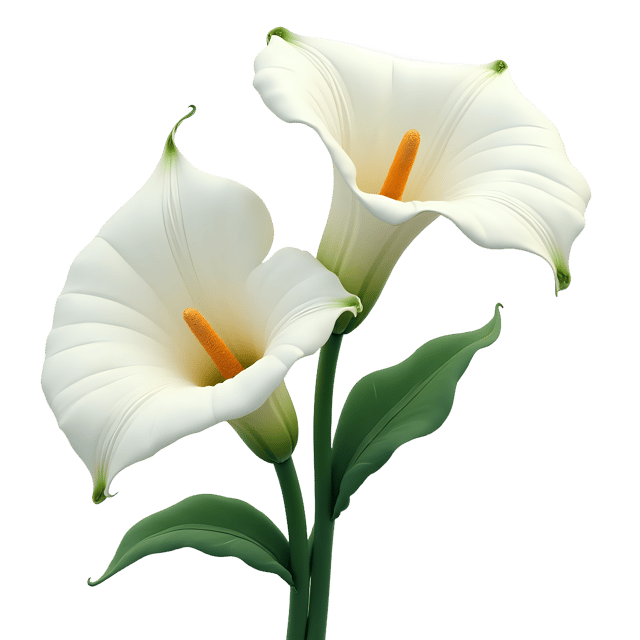 Free transparent PNG: Elegant White Lilies with Long Petals PNG Design for Floral Art and Decor