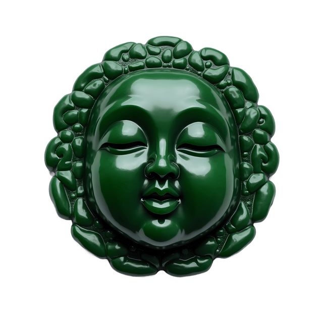 Free transparent PNG: Carved Face in Dark Jade Setting  Art Clipart, free download png