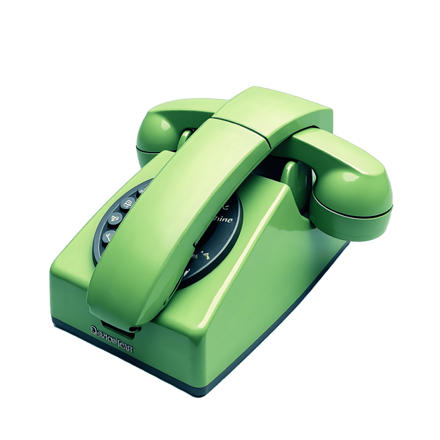 Free transparent PNG: Retro Green Phone  Classic Design Clipart, free downloadable png