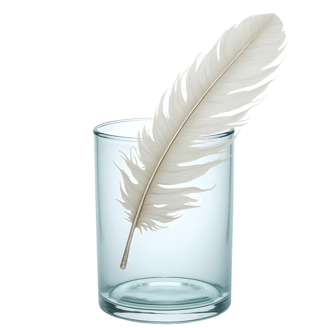Free transparent PNG: Soft White Feather on Frosted Glass  Free PNG Download