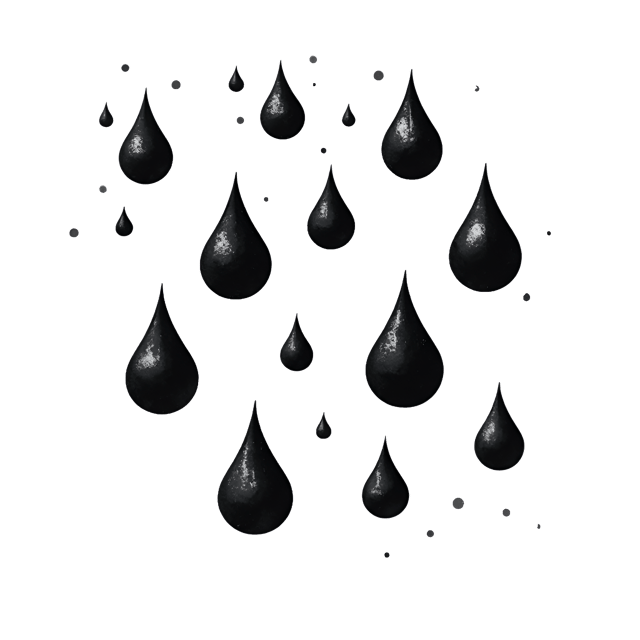 Free transparent PNG: Satin Black Droplet Watercolor Illustration with Transparent Background
