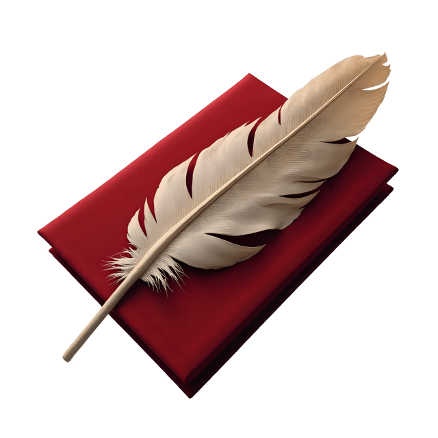 Free transparent PNG: Long Quill Feather on Velvet Cover  Elegant Clipart, free downloadable png