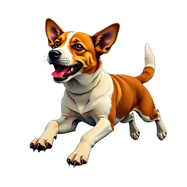 Free transparent PNG: Energetic Dog PNG Drawing with Transparent Background for Digital Art and Design