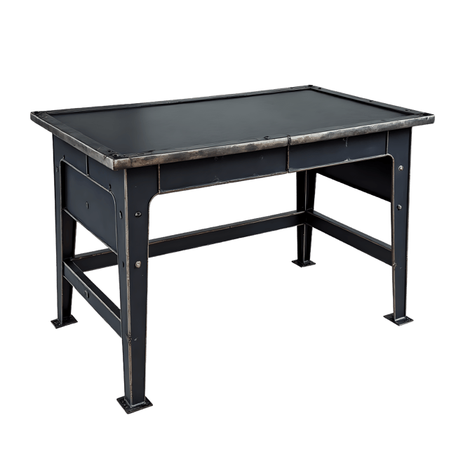 Free transparent PNG: Industrial Metal Desk with Exposed Bolts PNG for Modern Industrial Design