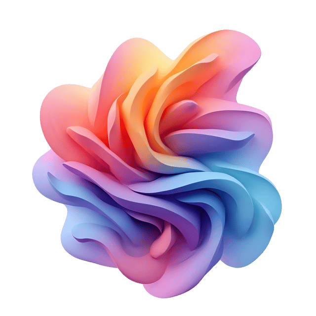 Free transparent PNG: Abstract 3D Color Flow with Transparent Background PNG