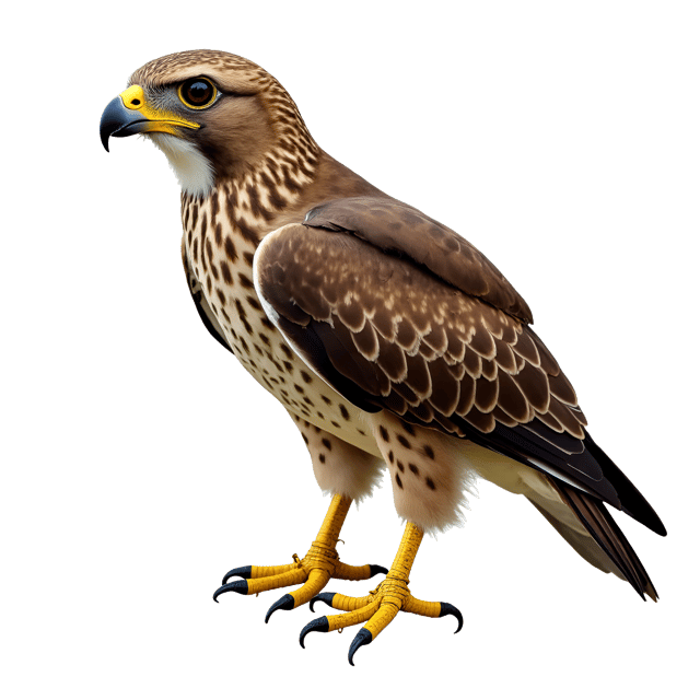 Free transparent PNG: Rough-legged Buzzard PNG Clipart with Mottled Brown Wings and Hooked Beak