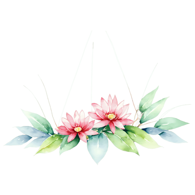 Free transparent PNG: Blooming Garden Ornament - Watercolor Style Transparent PNG Illustration