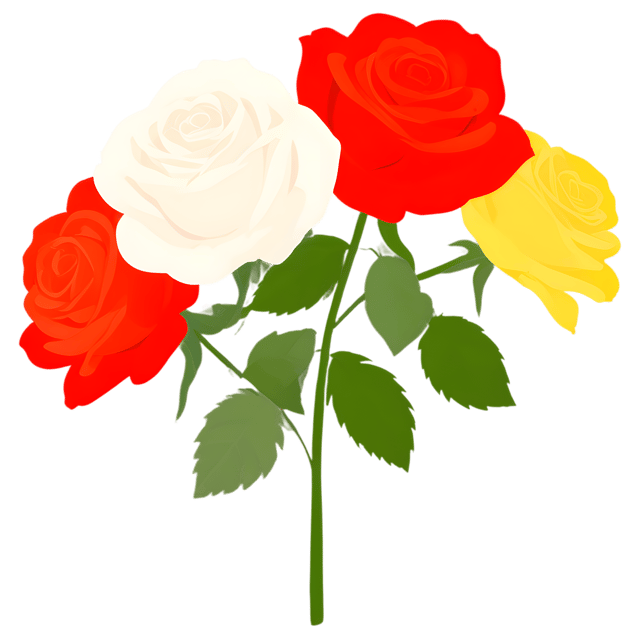 Free transparent PNG: Vibrant Rose Bouquet PNG with Transparent Background for Floral Design and Crafts