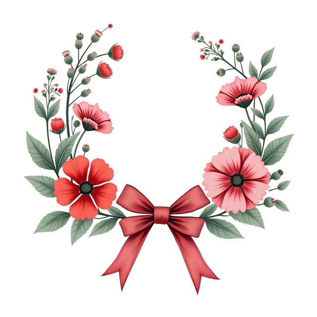 Free transparent PNG: Ribbon with Floral and Stitched Thread  Elegant Clipart, free download png