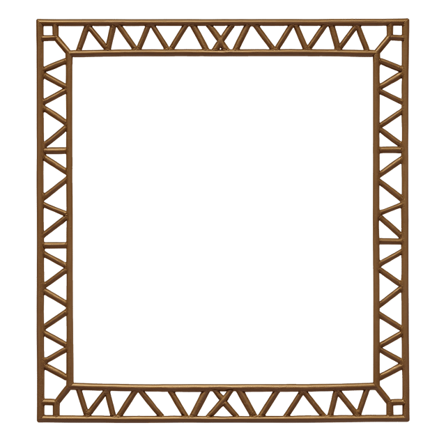 Free transparent PNG: Bold Geometric Picture Frame with Angular Metal Bars - Beautiful Illustration Clipart on Transparent Background