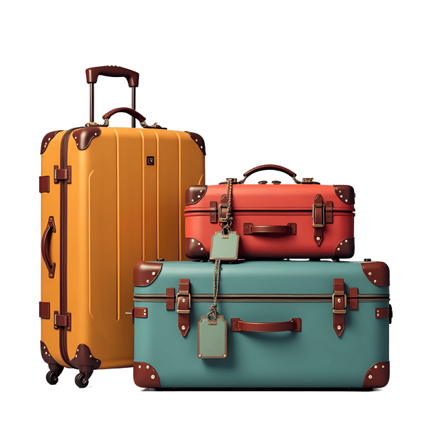 Free transparent PNG: Luggage Set with Matching Tags and Handles PNG Transparent Background