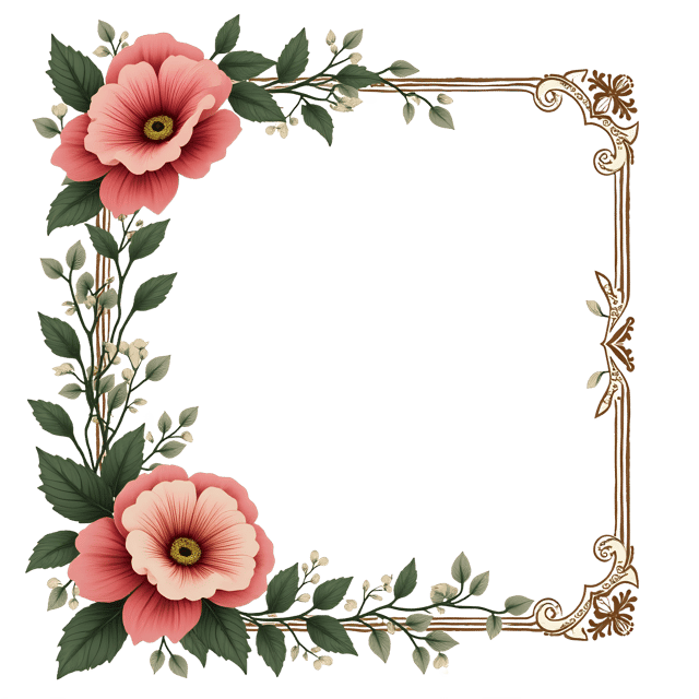Free transparent PNG: Victorian Floral Corner Design PNG Clipart  Elegant for Home Decor  Crafting