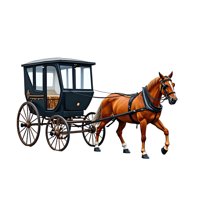 Free transparent PNG: Victorian Horse-Drawn Carriage PNG  Elegance for Historical Events  Decor