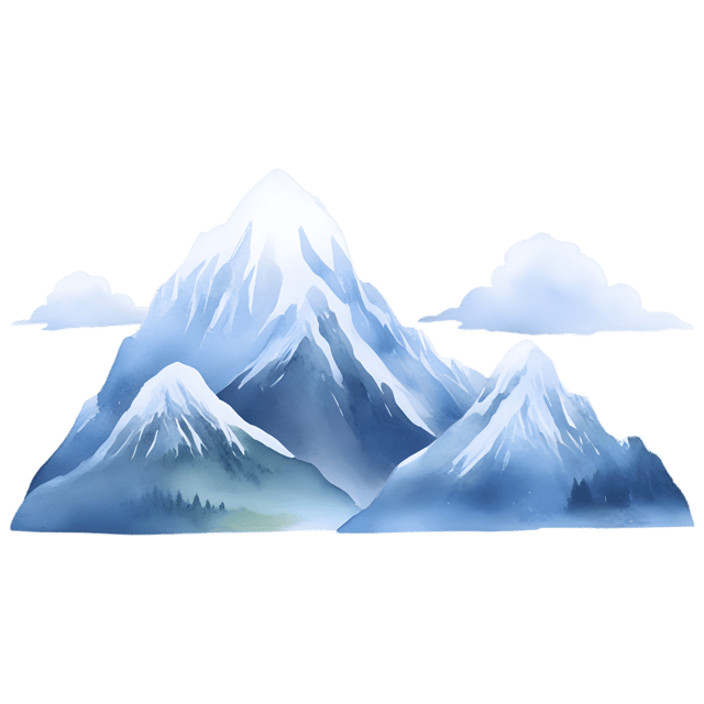 Free transparent PNG: Misty Mountains with Glowing Horizon PNG Illustration for Nature and Landscape Design