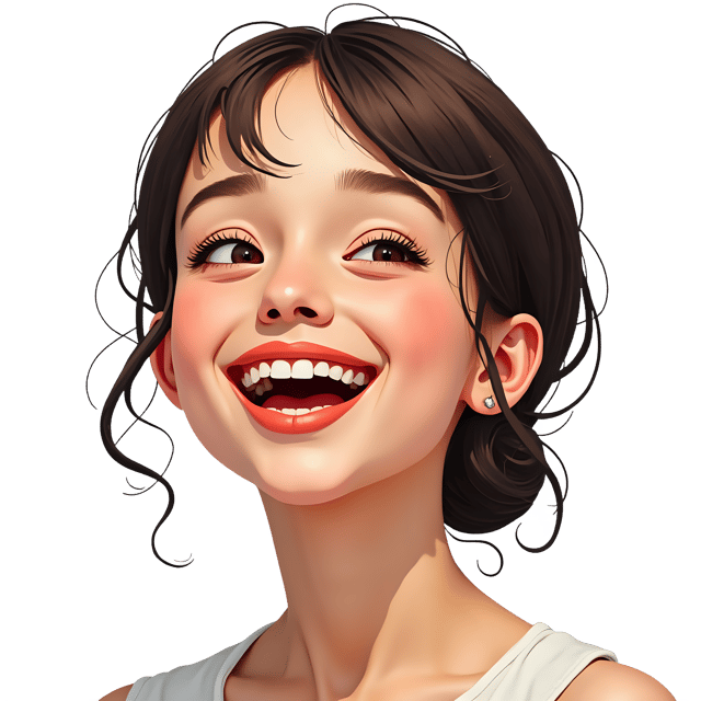 Free transparent PNG: Laughing Girl PNG  Charming Clipart for Party Invitations  Decor