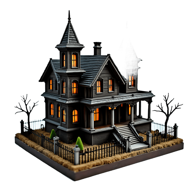 Free transparent PNG: Haunted House Diorama PNG Clipart  Ideal for Halloween Projects, Education  Decor